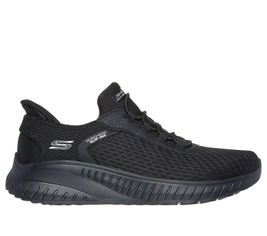 Women's Wide Fit Skechers 117504 Slip-ins Bobs Sport Squad Chaos In Color Trainers