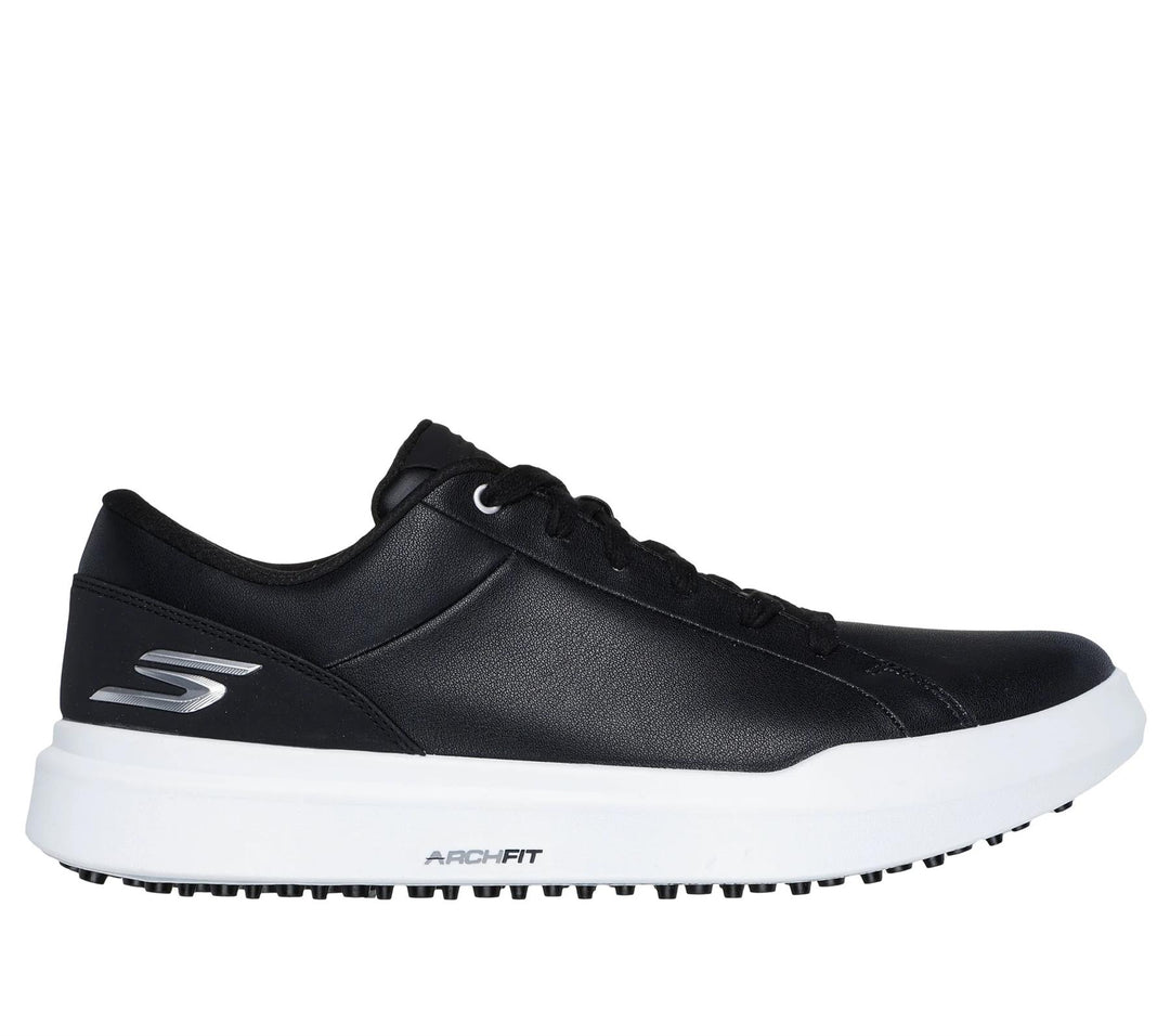 Men's Relaxed Fit Skechers 214128 Go Golf Drive 6 Waterproof Trainers in Black/White - Image 2
