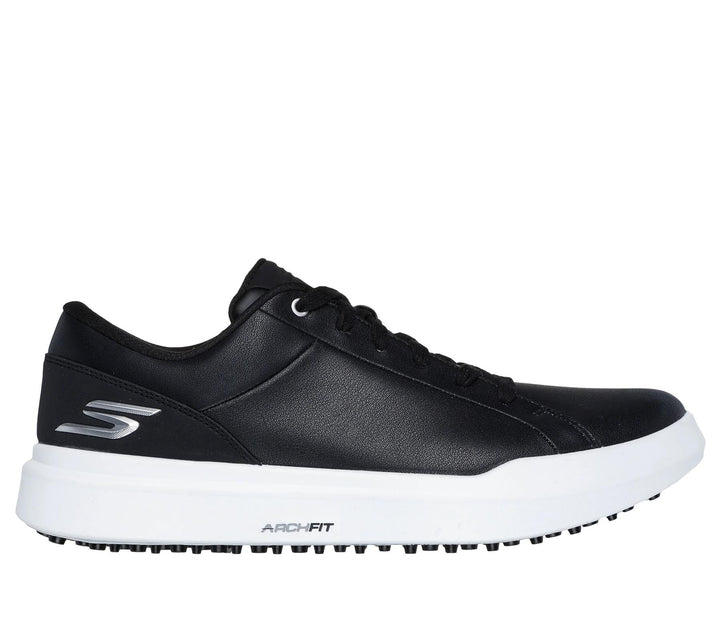 Men's Relaxed Fit Skechers 214128 Go Golf Drive 6 Waterproof Trainers in Black/White - Image 1