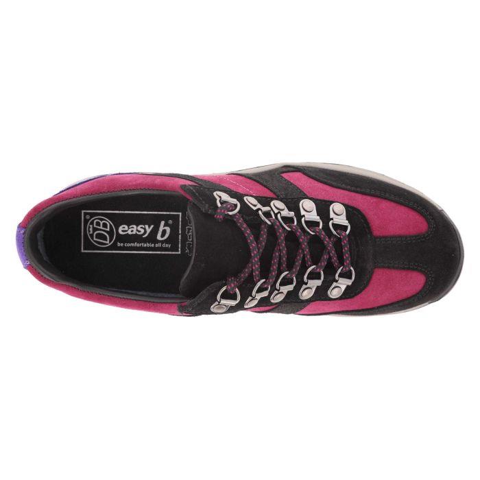 Women's Wide Fit DB Anais Walking Trainers in Black / Multi Suede - Image 4