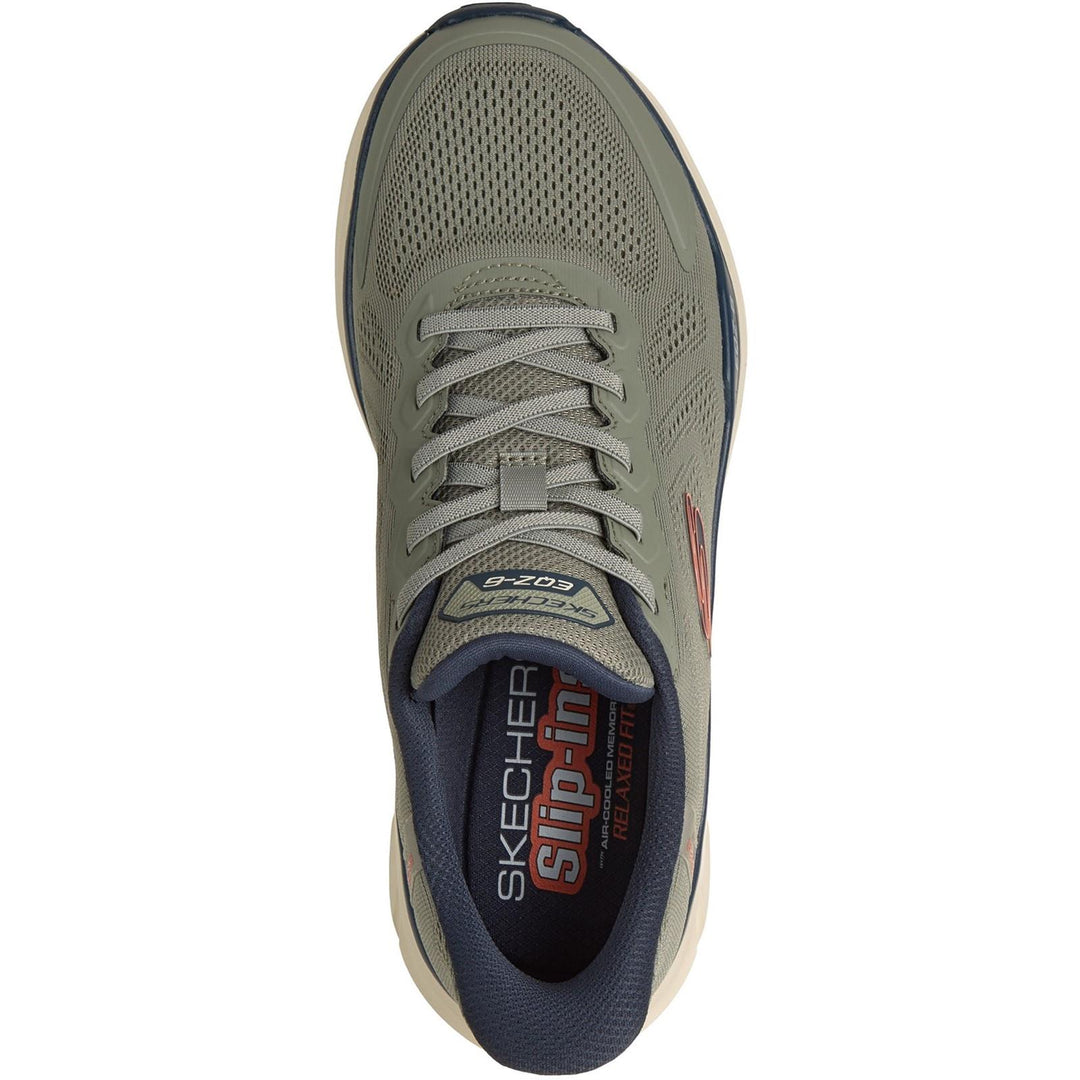 Men's Relaxed Fit Skechers 233106 Slip-ins Equalizer 6.0 Durran Trainers in Green/Multi - Image 5