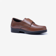 Mens Wide Fit Tredd Well York Velcro Shoes - Tan