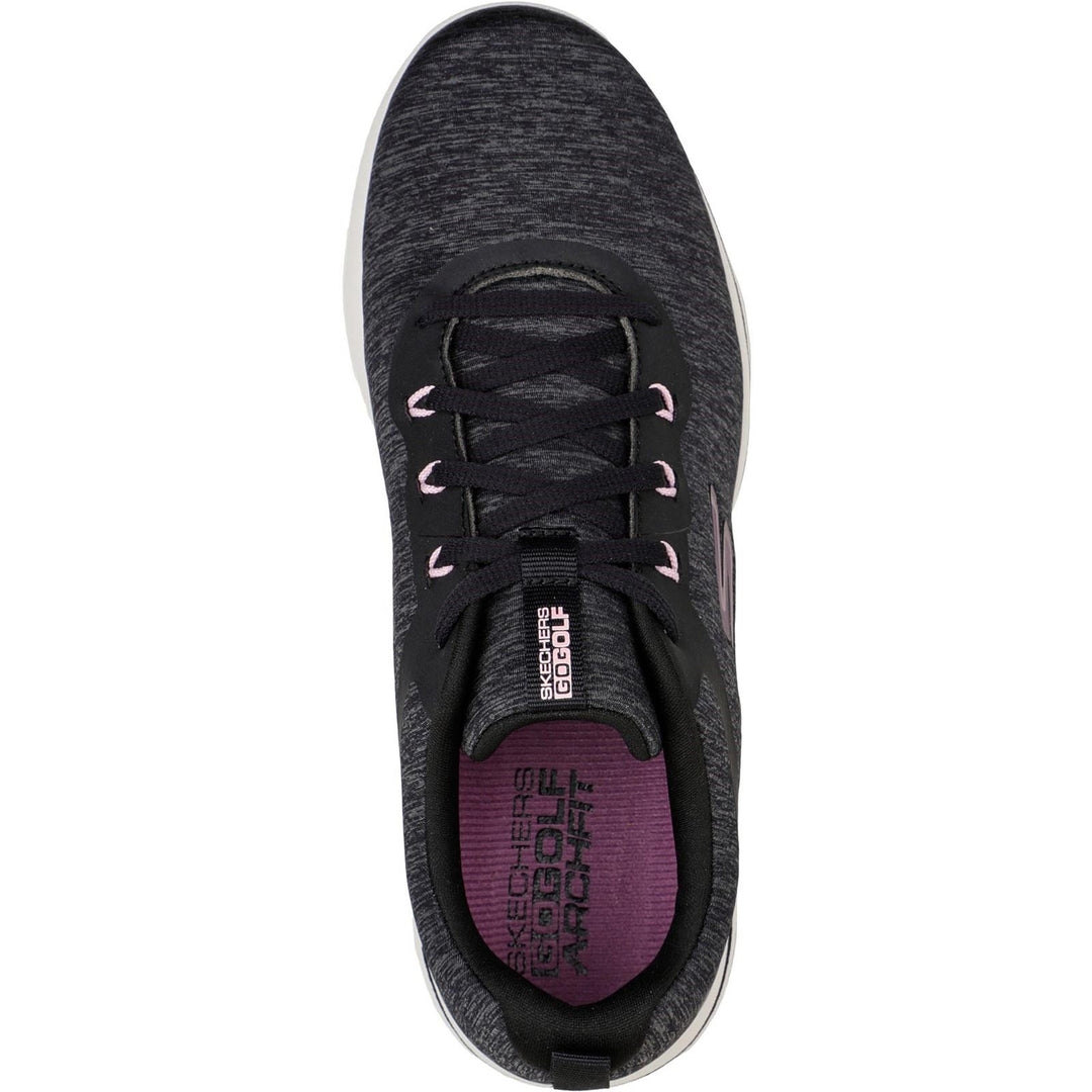 Women's Wide Fit Skechers Go Golf Walk 5 Trainers in Black/White - Image 5