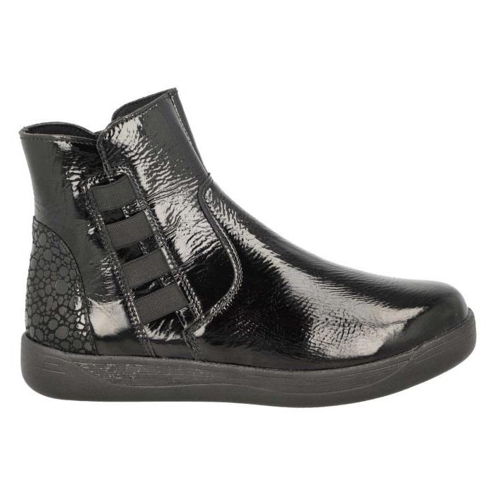 Women's Wide Fit DB Delphine Boots in Black Leather - Image 12