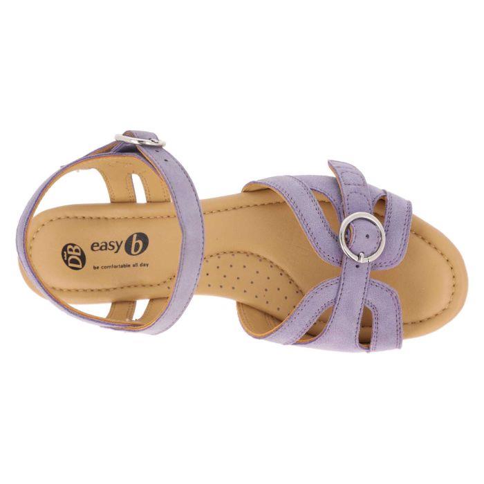 Women's Wide Fit DB Bonita Sandals in Lilac Suede - Image 4
