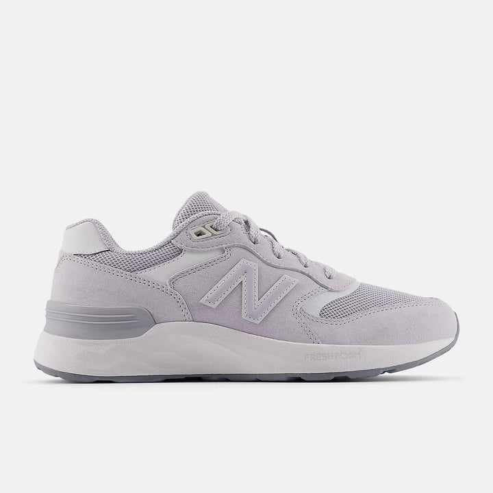 Women's Wide Fit New Balance WW880BA7 Walking/Running Trainers in Pearl/Grey - Image 1