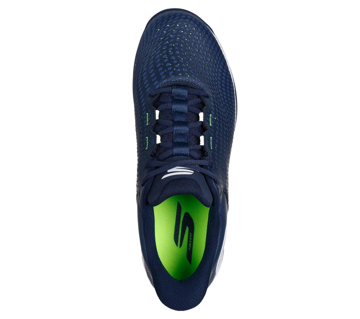 Men's Relaxed Fit Skechers 246101 Slip-ins Viper Court Reload Trainers in Navy/Yellow - Image 1