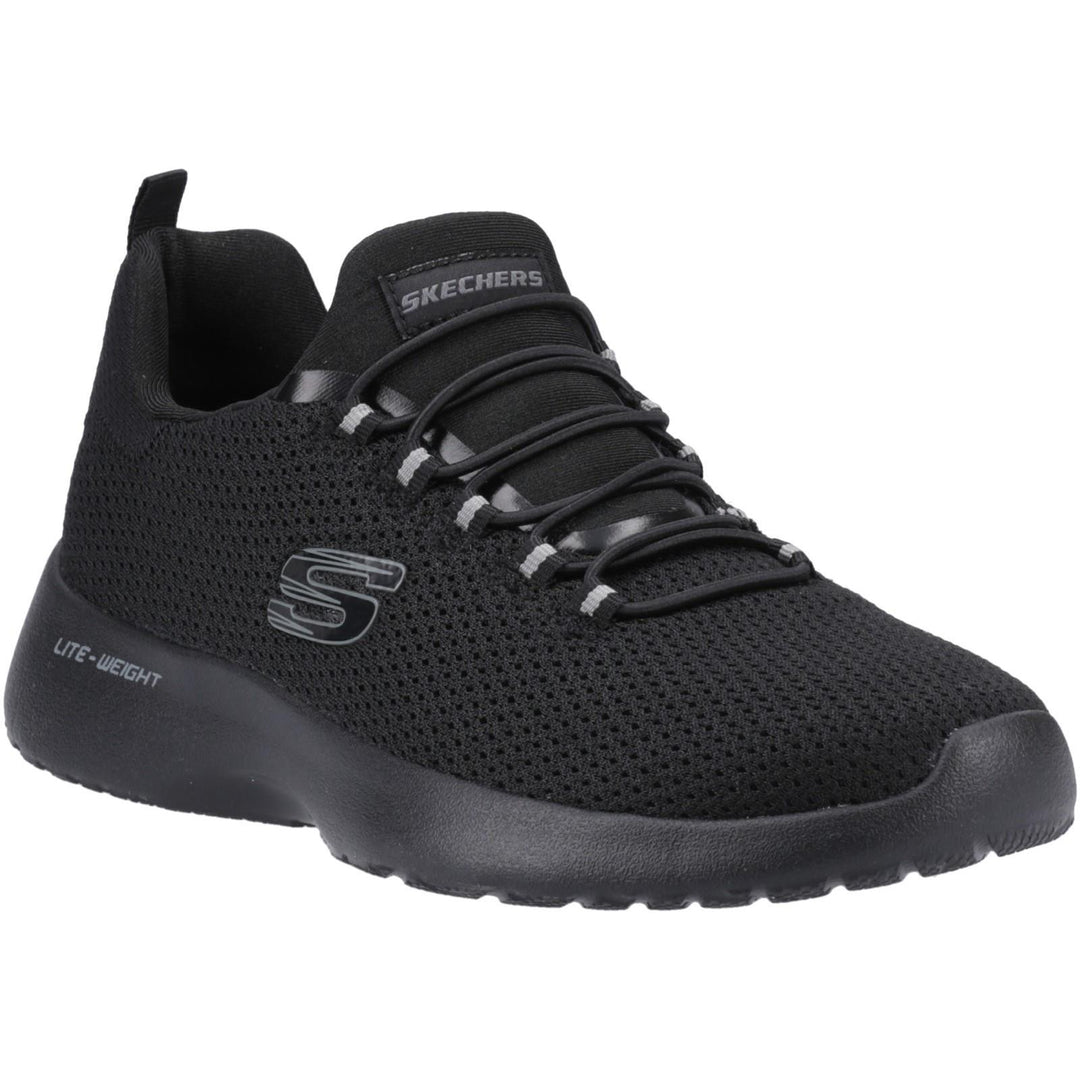 Men's Wide Fit Skechers 58360 Dynamight Trainers in Black - Image 3