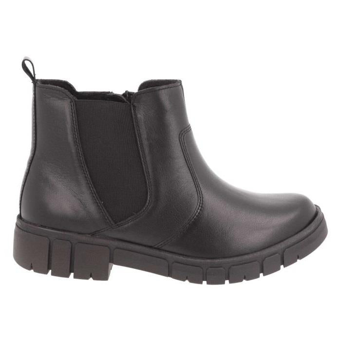 Women's Wide Fit DB Ella Boots in Black Leather - Image 1