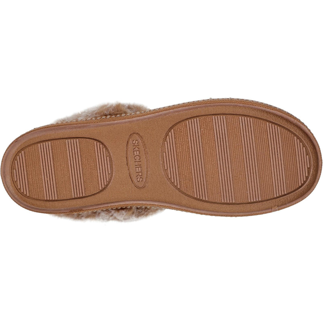 Women's Wide Fit Skechers Cozy 167219 Campfire Fresh Toast Slippers in Chestnut - Image 11
