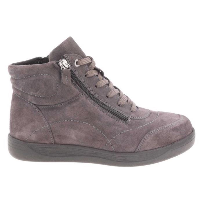 Women's Wide DB Fit Amber Ankle Zip Boots in Black Leather - Image 9