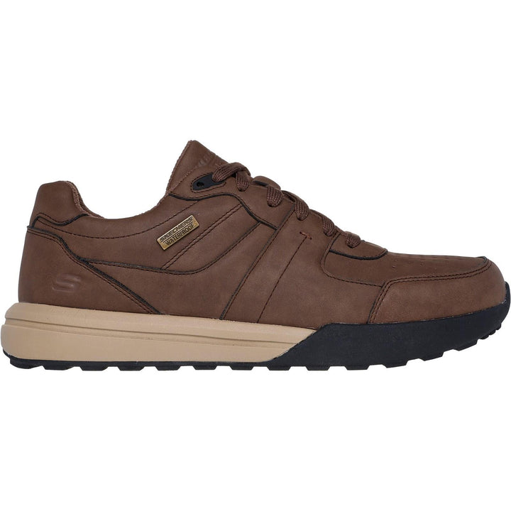 Men's Wide Fit Skechers 205236 Waterproof Netson Trainers in Brown - Image 7