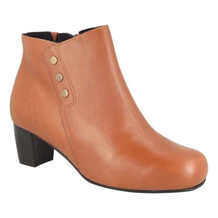 Women's Wide Fit DB Jeannie Heeled Boots in Black Nappa Leather - Image 1