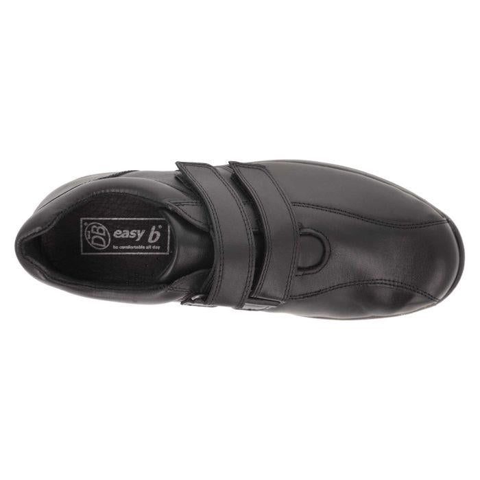 Men's Wide Fit DB Wayne Trainers in Black Leather - Image 5