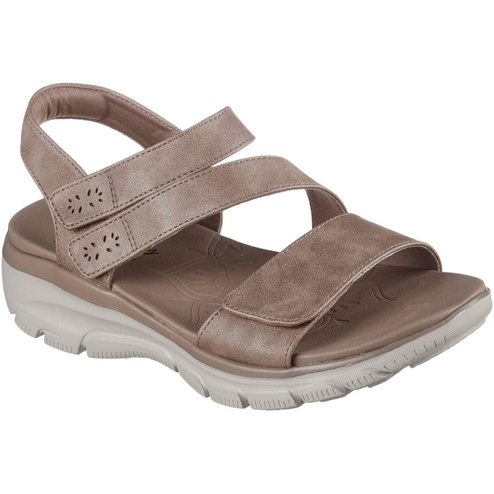 Women's Relaxed Fit Skechers 163532 Easy Going All Day Chic Sandals in Taupe - Image 1