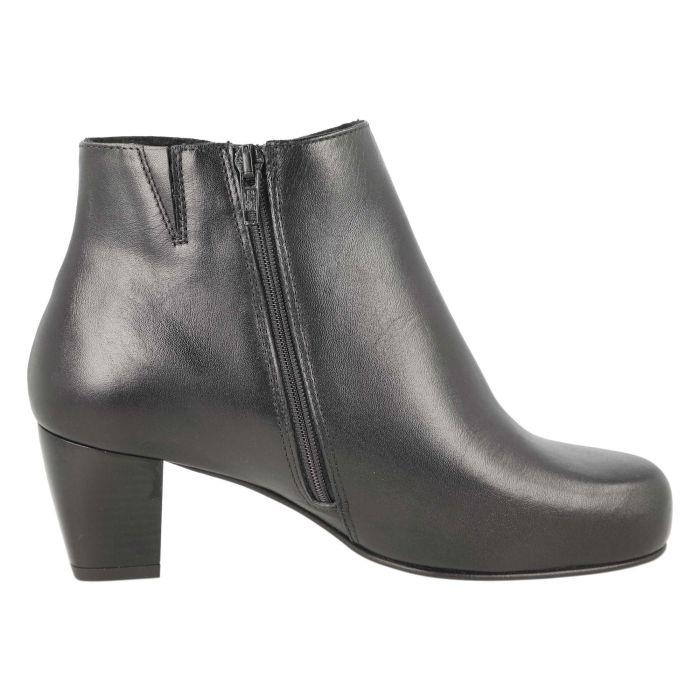 Women's Wide Fit DB Jeannie Heeled Boots in Black Nappa Leather - Image 3