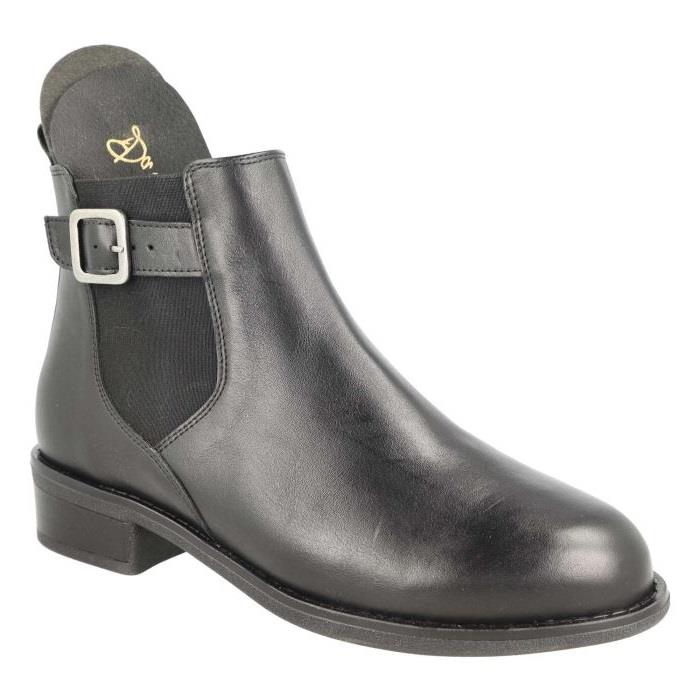 Women's Wide Fit DB Esme Boots in Black Leather - Image 1