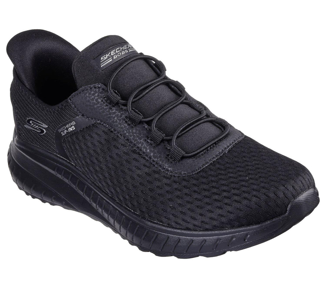 Women's Wide Fit Skechers 117504 Slip-ins Bobs Sport Squad Chaos In Color Trainers
