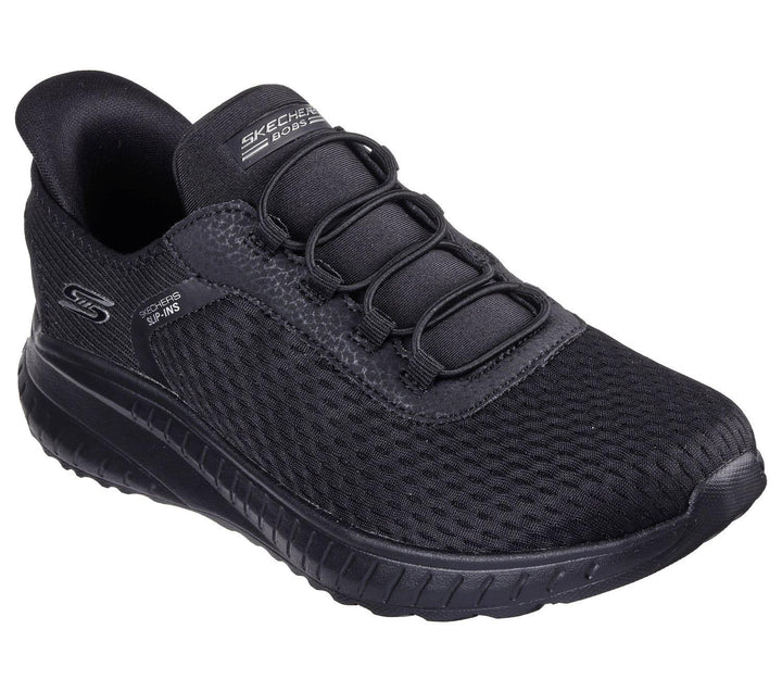 Women's Wide Fit Skechers 117504 Slip-ins Bobs Sport Squad Chaos In Color Trainers