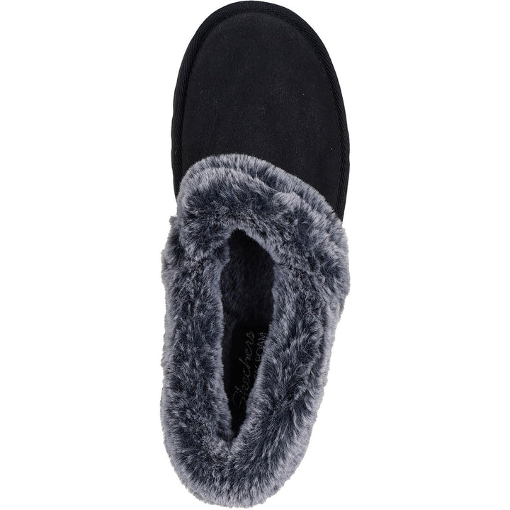 Women's Wide Fit Skechers 169027 Cozy Up Slippers in Black - Image 1