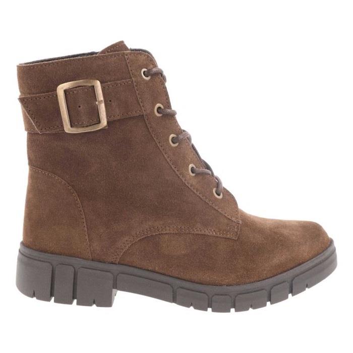 Women's Wide Fit DB Holly Ankle Boots in Brown Suede - Image 1