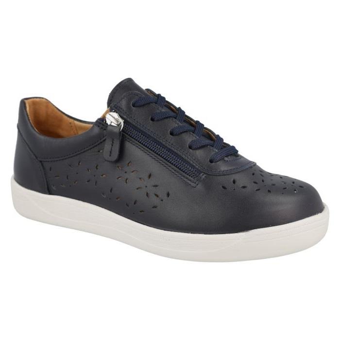 Women's Wide Fit DB Kaunas Shoes in Navy Leather - Image 1