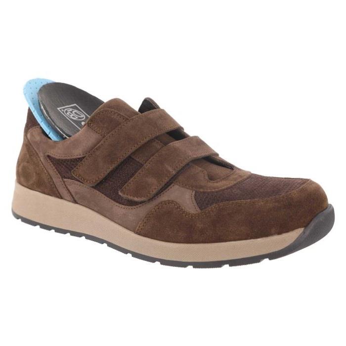 Men's Wide Fit DB Edmund Trainers in Black / Grey Suede - Image 8