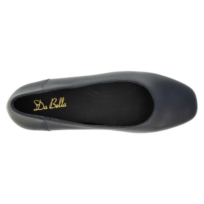 Women's Wide Fit DB Hyperion Heel Court Shoes in Black Leather - Image 11