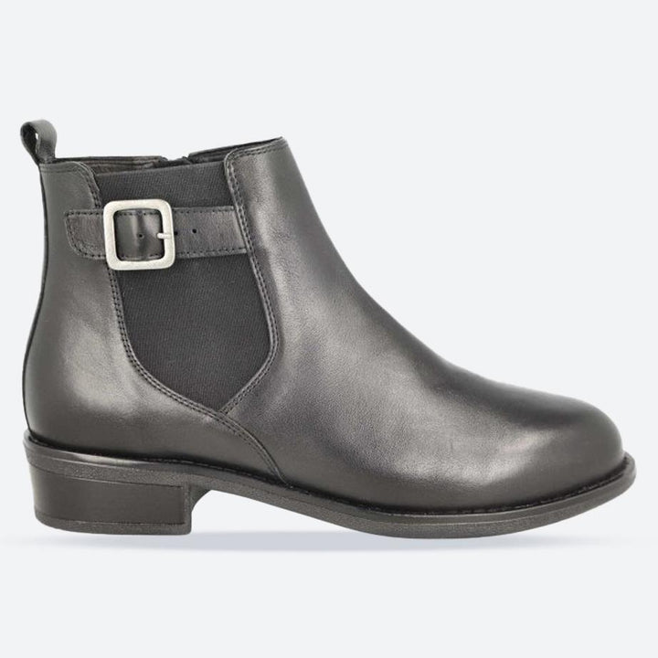 Women's Wide Fit DB Esme Boots in Black Leather - Image 1