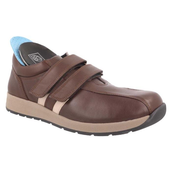 Men's Wide Fit DB Wayne Trainers in Black Leather - Image 1