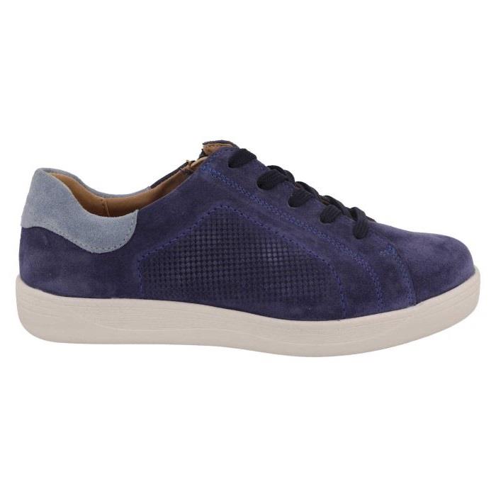 Women's Wide Fit DB Raya Bumper Pumps in Navy Suede - Image 1