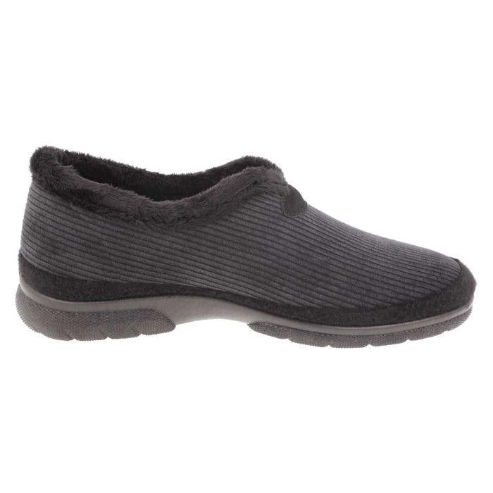 Men's Wide Fit DB Kelvin Slippers in Black Textile - Image 1