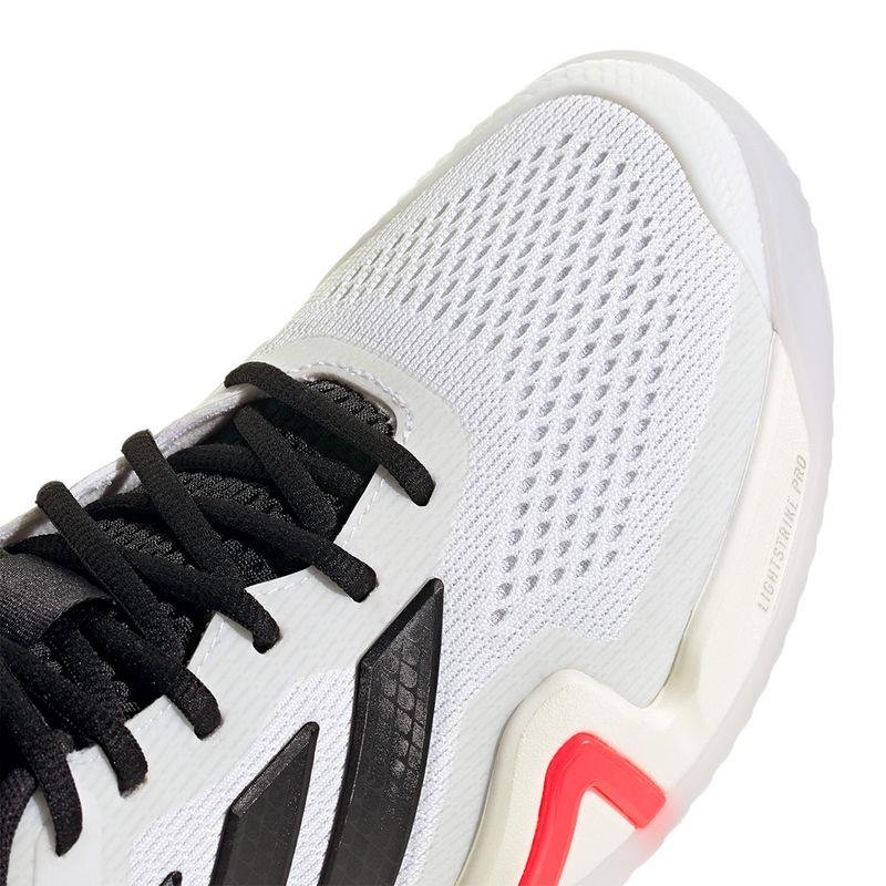 Men's Wide Fit Adidas Barricade 14 WIDE JQ7107 Tennis Trainers in Cloud White - Image 7