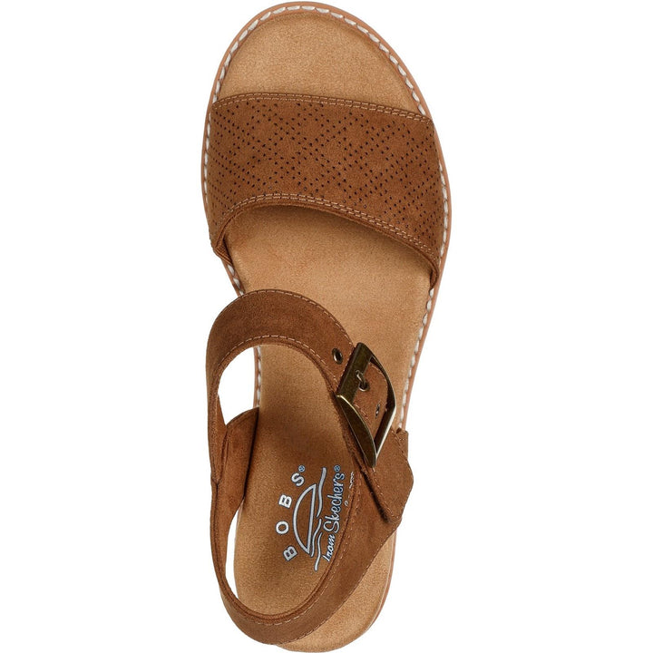 Women's Wide Fit Skechers 114147 Bobs Desert Kiss Serendipitous Sandals in Olive - Image 1
