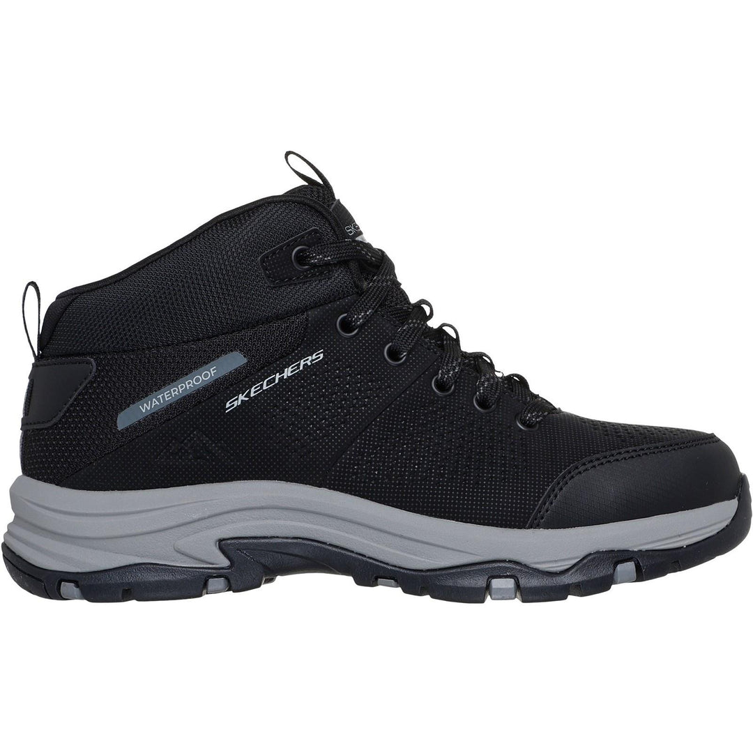 Women's Relaxed Fit Skechers 180005 Waterproof Trego Trail Destination Boots - Black/Charcoal in Black/Charcoal - Image 2