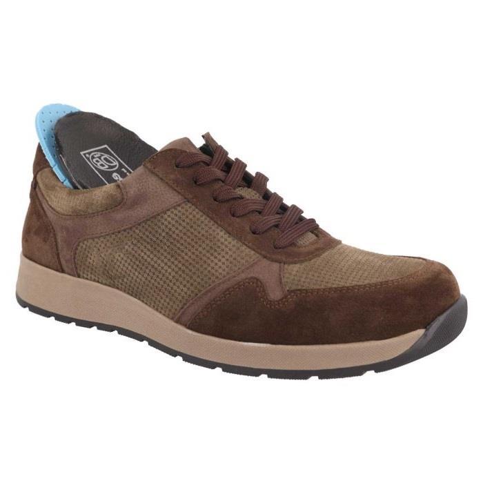Men's Wide Fit DB Hector Trainers in Black Suede - Image 1