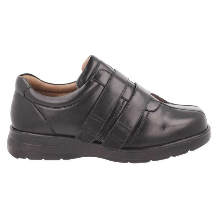 Men's Wide Fit DB Conrad Shoes in Black Leather - Image 1