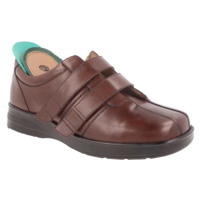 Men's Wide Fit DB Conrad Shoes in Black Leather - Image 1
