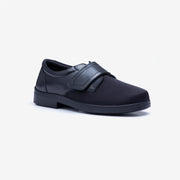 Mens Wide Fit Tredd Well Benjamin Velcro Soft Stretch Shoes - Black