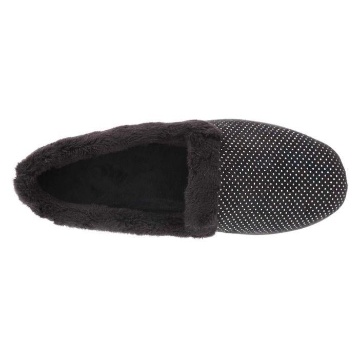 Women's Wide Fit DB Betony Slippers in Rose Velour / Shiny Dot - Image 1