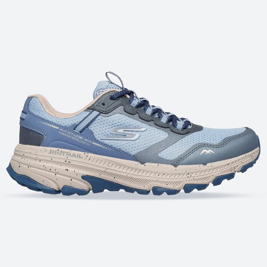 Women's Wide Fit Skechers 129525 Go Run Trail Altitude 2.0 Ravine Trainers in Slate - Image 1