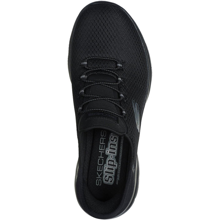 Women's Wide Fit Skechers 150123 Slip-ins Summits Diamond Dream Trainers - Black in Black - Image 1
