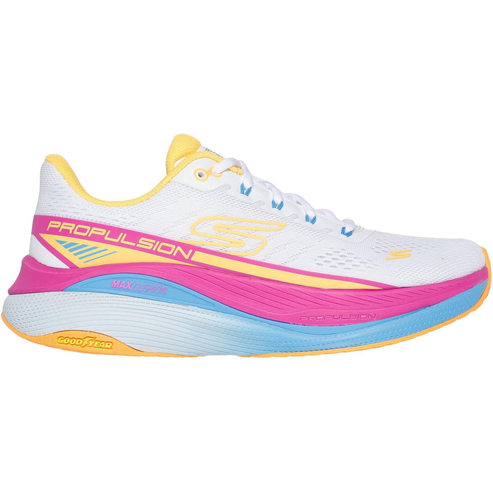 Women's Wide Fit Skechers 128901 Performance Max Cushioning Propulsion Trainers in Black/Purple - Image 1
