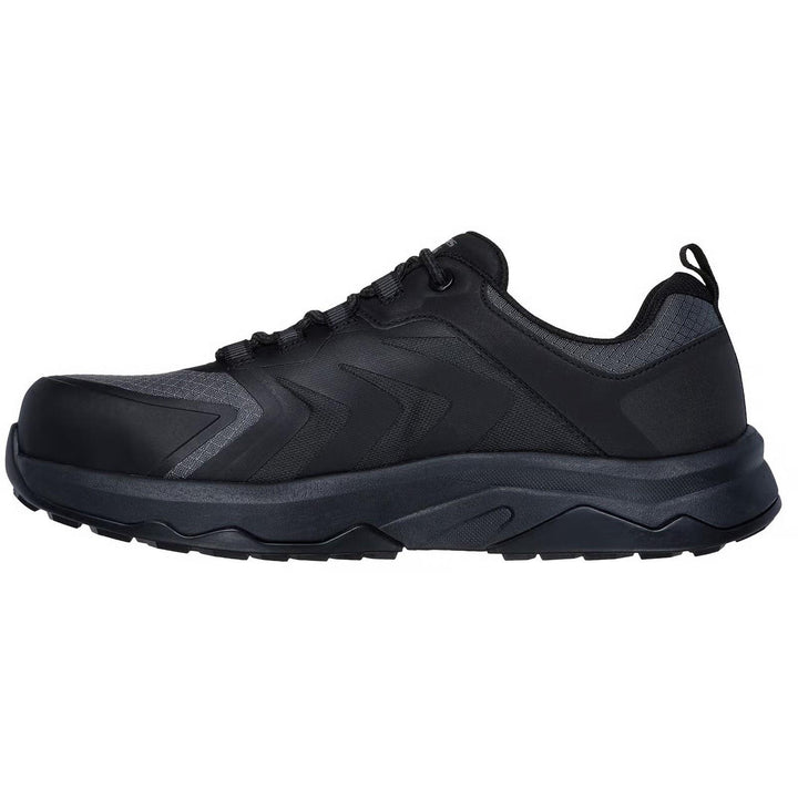 Men's Wide Fit Skechers 200255EC Work Safety Speed Flex Trekker Trainers in Black - Image 1