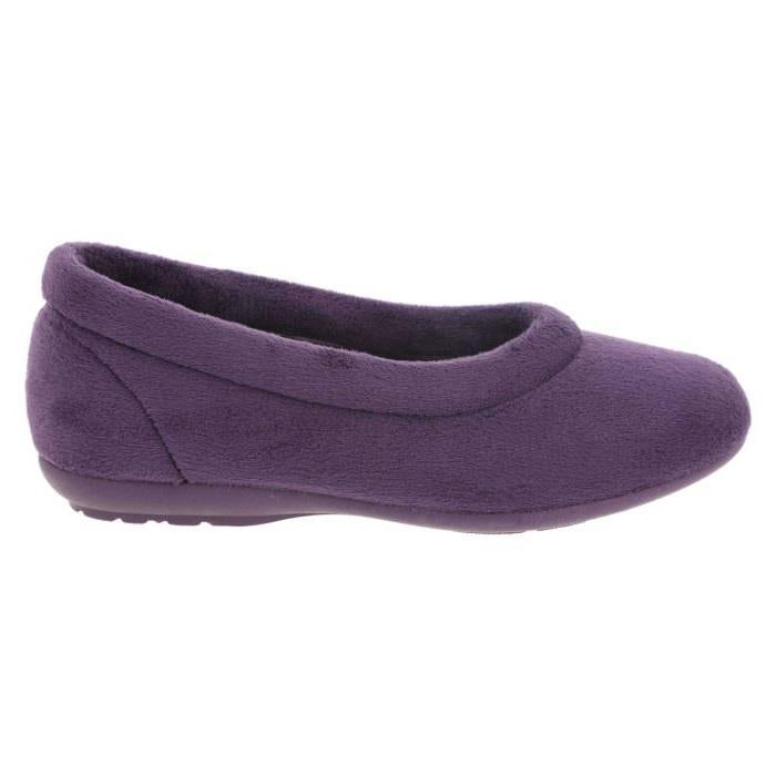 Women's Wide Fit DB Jade Slippers in Green Velour - Image 1