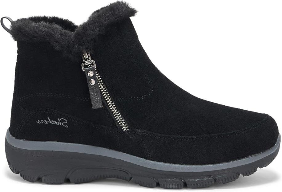 Womens Wide Fit Skechers 167862W Boots in Black - Image 5