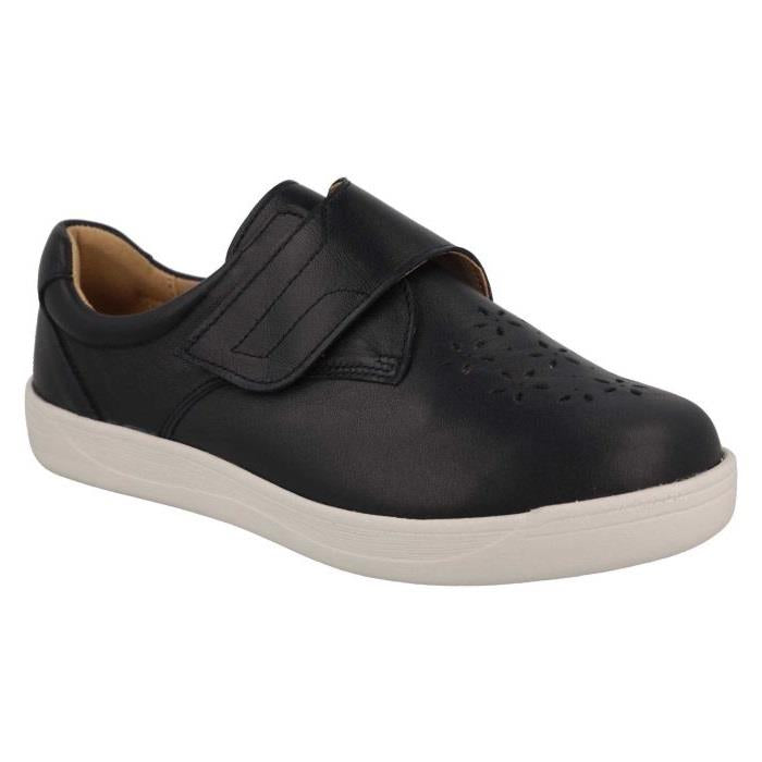 Women's Wide Fit DB Jocelyn Shoes in Navy Leather - Image 1