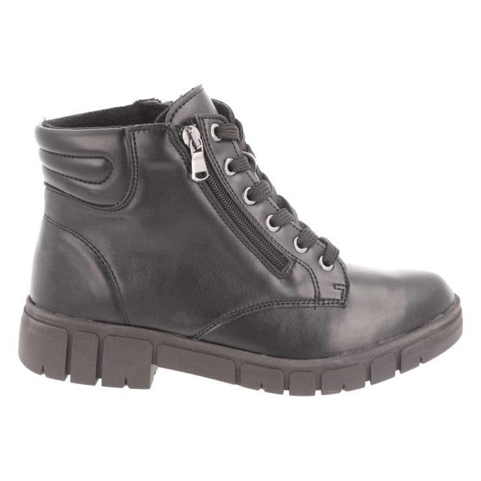 Women's Wide Fit DB Alice Ankle Boots in Black Synthetic - Image 1