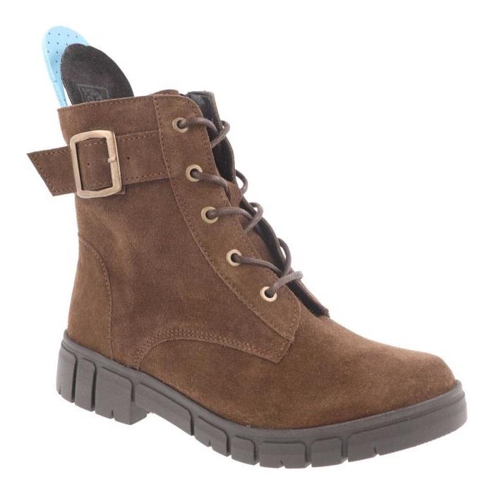 Women's Wide Fit DB Holly Ankle Boots in Brown Suede - Image 8