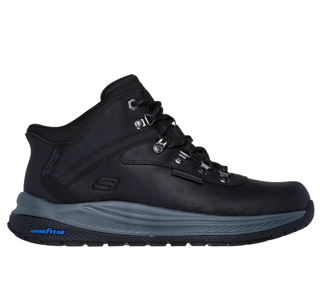 Men's Wide Fit Skechers Slip-ins 205285 Fit Meroe Pikeman Waterproof Trainers in Black - Image 2